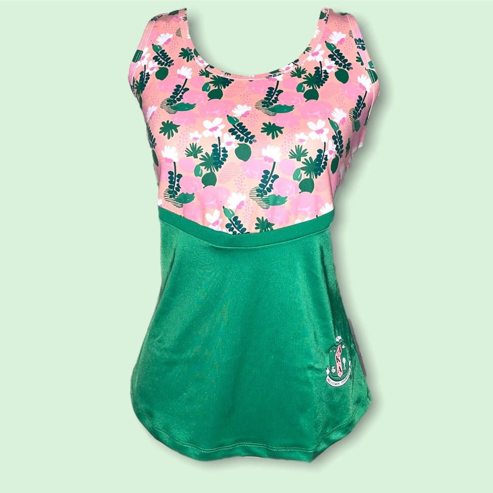 Alpha Kappa Alpha Floral Athletic Tank Top